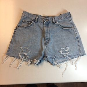 Vintage Wrangler Denim Frayed Cutoff Shorts